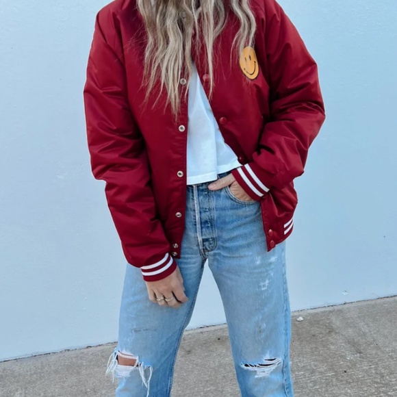 Ascot & Hart Varsity Smile Jacket - Black NWT Size M SOLD OUT - Picture 3 of 3